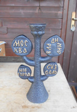 Gusseisen Kerzenständer Kerzenhalteri  aus mit Motiven  ? SIEHE BILDER