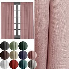 Leinen Gardine Vorhang 140x245 cm mit Kräuselband blickdicht - Dekoschal modern