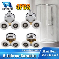 4 Stück Duschtür Duschkabinenrollen Rolle für Duschkabinen Glastürrolle 23mm DE