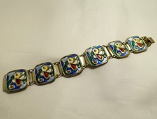 Norway Oystein Balle Sterling Silber Emaille Armband Norwegen / CU 343(7)