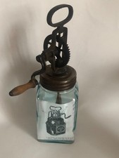 antikes seltenes blaues Glas BUTTERGLAS 1L  Butterschleuder Butterfass Deko