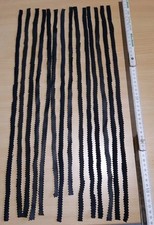 14 Echt Leder zigzag Streifen aus gebrauchtem fein Leder ca 50-55 cm lang