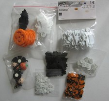 Streudeko Kartenschmuck für Halloween Filz Holz Pailletten Geister Kürbisse u.a.