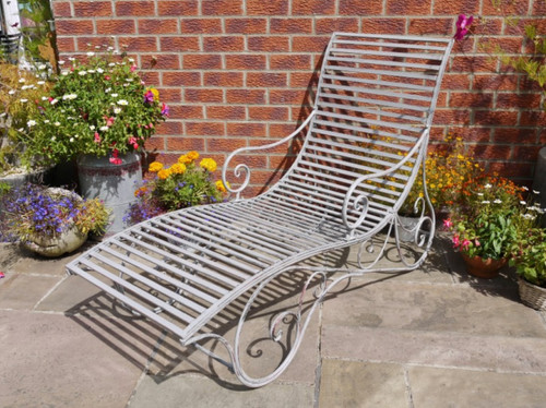Antik metall gartenbank - antik,