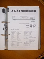 Service Manual Akai AT-27/37 Tuner,ORIGINAL