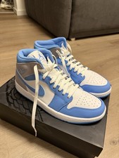  Air Jordan 1 Mid University Blue Grey White Große Gr. 43 NEU