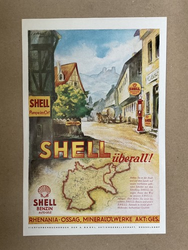 Reklame shell benzin auto oele - shell,