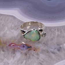 Edel Opal Ring, 925er Silber
