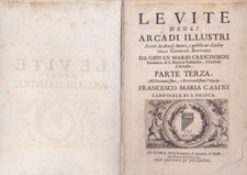 LE VITE DEGLI ARCADI ILLUSTRI