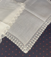 2x antik Taschentuch