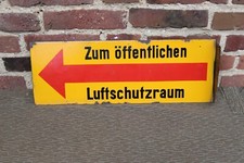 Luftschutzraum Emailleschild Fahnenschild Ausleger 2.Weltkrieg