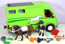 PLAYMOBIL 6928 Pferdetransporter Fahrzeug 2 Betten Reiter Pferd Zubehör komplett