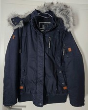 Damen Jacke Soccx "Harlem Soul" Gr. XXL marine gefüttert mit Kapuze