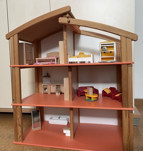 Stöckiges puppenhaus mit 6 - puppenhaus,