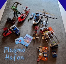Playmobil Konvolut Hafen,Cargo,Schiffe,elektrische Katze,Kran u.v.m