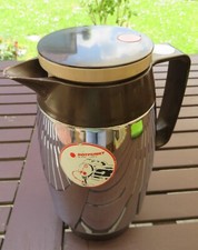 🌺Rotpunkt Thermoskanne Isolierkanne Nr. 950 Chrom braun 1,0l Vintage 70er 🌺