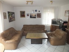 Stabiler massiver Holz Marmor Stein Braon (Hell Grün) Tisch Wohnzimmertisch TOP