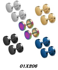 1 Paar Edelstahl Fakeplugs