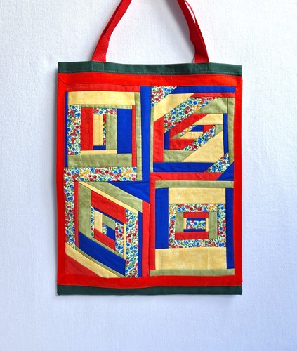 Bunte patchwork tragetasche - bunte, patchwork-