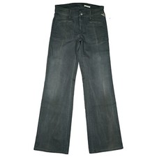 Replay Hustle Damen Jeans Hose Bootcut Schlag Retro stretch 34 W27 L32 grau NEU