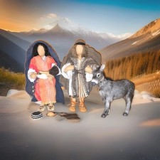 Original Egli-Figuren in zertifiziertem Kurs angefertigt (2 Figuren ( + 1 Baby)