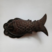 Briefhalter, Briefklammer, Briefbeschwerer BLACK FISH Vintage" Art Deco"  Metall