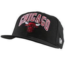 New Era Snapback Cap 9fifty Patch Chicago Bulls Schwarz Kappe Verstellbar