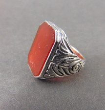 Herren Ring in 835er Silber mit Karneol