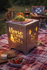 Feuerkorb Katze 3mm Stahl 50cm