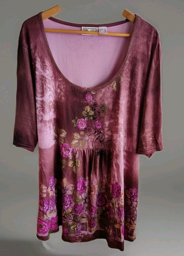 Tunika shirt bluse lila - bluse, mit