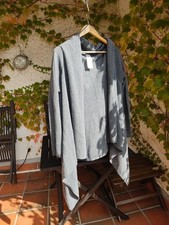 FALKE Damen Jacke Weste Umhang  Wolle Kaschmir in grau, Gr. 38/40