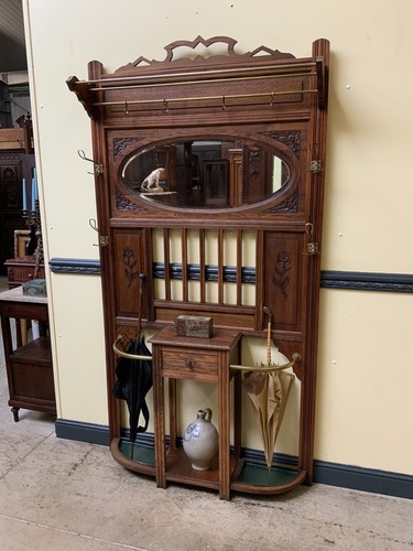 Antik garderobe mit - -,