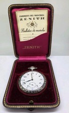 Zenith Tula Silber Niello Taschenuhr Ca.  50mm Groß aus 1920 Jahr