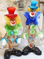 2  CLOWN FIGUR MURANO GLAS