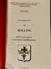 Genealogie Lothringen Les habitants de Holling 1547 - ca  1998