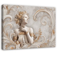 Leinwand Frau Weiß Gold