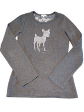 Balbina Langarmshirt dunkelgrau Gr S oder XS  wie 34 Reh Samt sehr gut