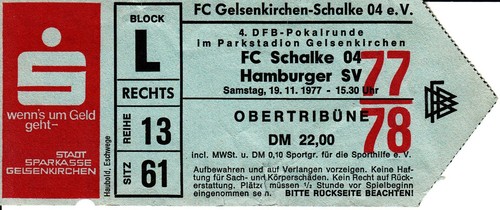 Ticket dfb pokal 77 - pokal, fc
