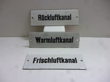 3 Original alte Emailschilder