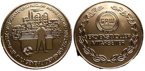 Ddr medaille veb gerate und - ddr,