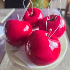 Hängen 4 x Äpfel Rot Glanz