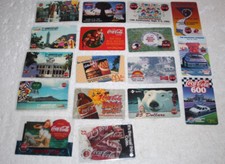 Coca-Cola Telefonkarten Konvolut #5 17 verschiedene Motive USA