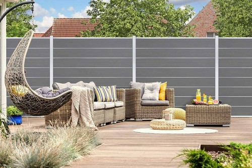 Wpc steckzaun sichtschutzzaun - wpc,