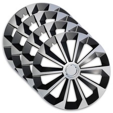 4x Radkappen Radblenden Radzierblenden Fame Silber Schwarz 16 Zoll Set für Mazda