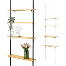 bremermann Teleskop-Wandregal mit 4 Ablageböden, mit Bambus