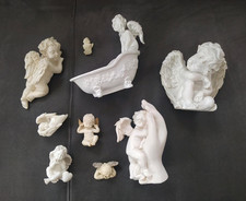 Engel Set 9 Teile Deko weiß Seifenschale