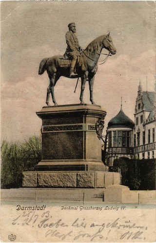 Cpa darmstadt denkmal - cpa, ak
