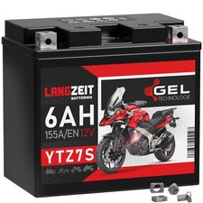 Langzeit YTZ7S Motorradbatterie GEL 6Ah 12V Batterie 50602 TTZ7S-B YTZ7S-4