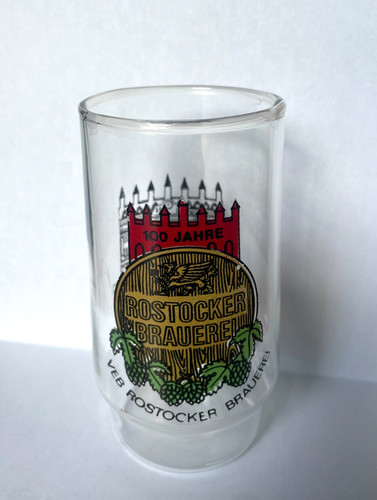 Glas rostocker brauerei - glas, ddr