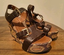 Young Spirit Keilsandaletten Wedges Größe 39 13cm Absatz 5cm Plateau High Heels